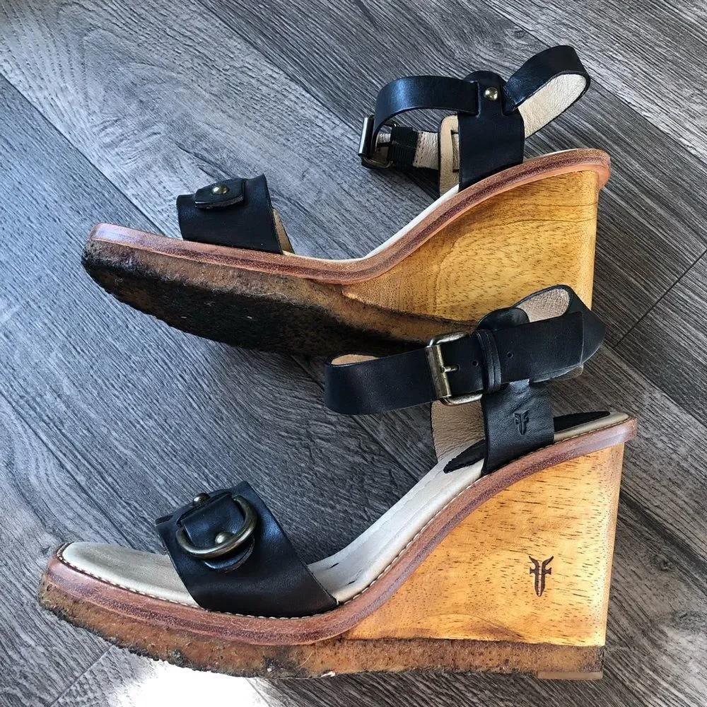 Frye leather wood